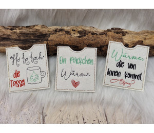 2€ ZUSATZTÜRCHEN 18. Dezember - Stickserie - ITH Teebeutel Verpackung